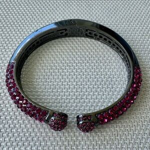 Joan Boyce pave Kissable Cuff bracelet fuchsia. NWOT